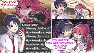 [Manga Dub] She caught me looking through her search history,,, and it was all about me! [RomCom]