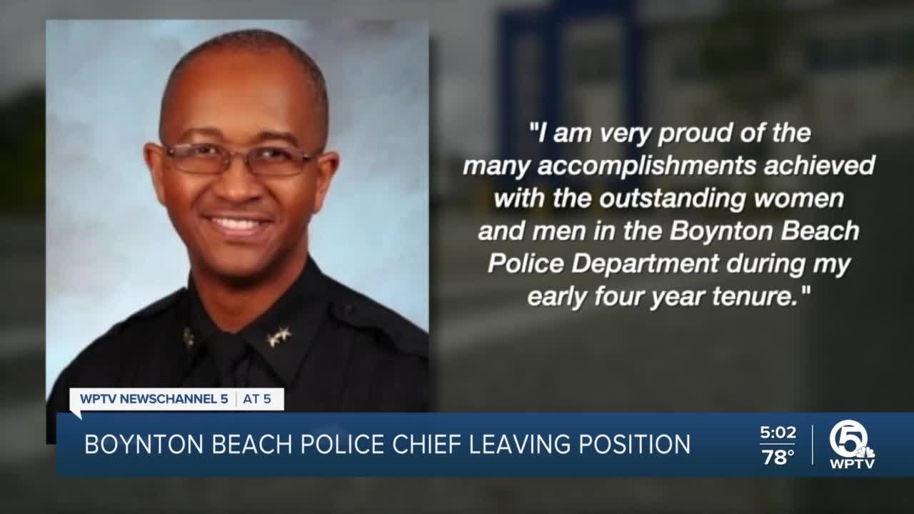 Boynton Beach police chief announces resignation - YouTube
