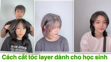Cách cắt tóc 2 kiểu tóc mulet layer dành cho học sinh và 1 kiểu ngang layer mái thưa |