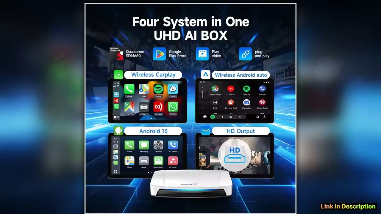 CarPlay Ai Box 2025 Carlinkit Android 130 System UHD Tv Box SM6225SM660 Android Auto Wireless Carpl