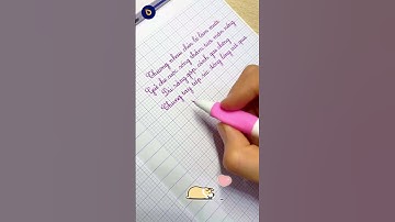 Mẫu bút mực học sinh có đệm định vị cầm bút cho học sinh viết bài - S206 Sao Thiên #luyenchudep