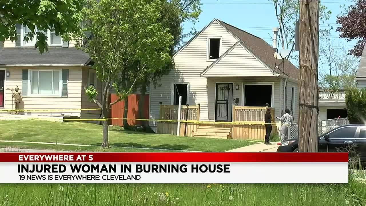 Victim found inside burning Cleveland home - YouTube