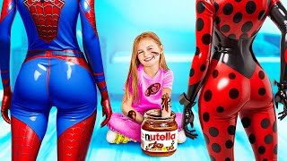 Kid vs Babysitters! Amazing Hacks from Ladybug vs Spider-Woman - Extreme Parenting Tricks and Hacks