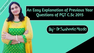 Part:1 : Solution of previous year question paper of HSSC-PGT computer science 2015|TGT|GATE|NET