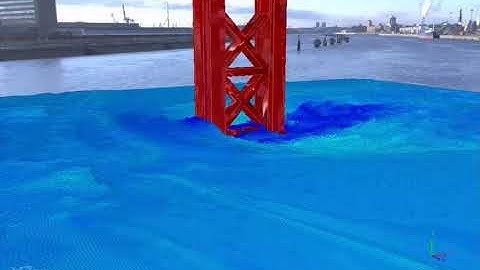 SIMULIA XFlow - Water Current Loading Simulation