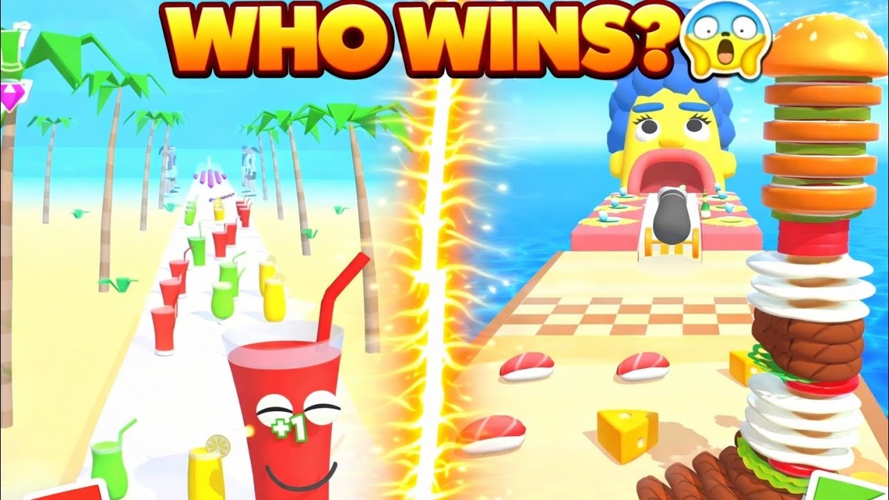 Juice Run vs Burger Master ⚡ | Which Game Wins? 😱