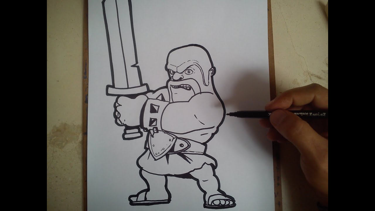COMO DIBUJAR A BARBARIAN - CLASH OF CLANS / how to draw barbarian - clash of clans - YouTube como-dibujar-a-barbarian-clash-of-clans-how-to-draw-barbarian-clash-of-clans-youtube