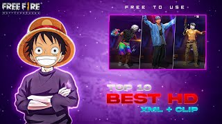 Top 10 Best Xml Clips Free Fire Clips Pack Free Fire Emote Pack Top 10 Emote Clips