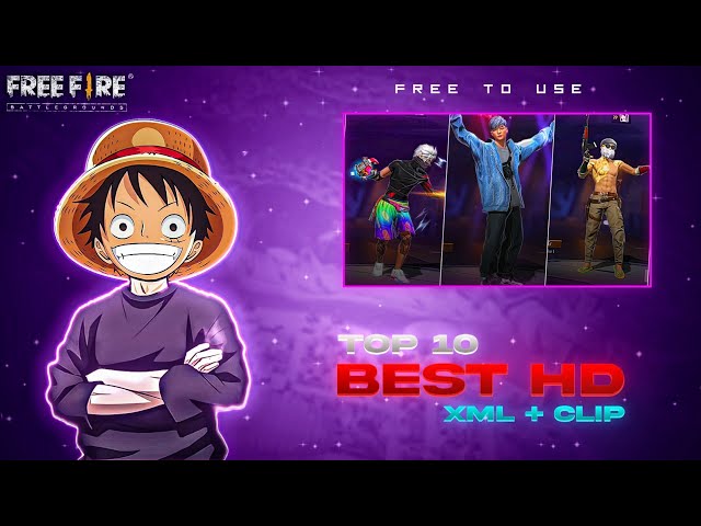 TOP 10 BEST XML + CLIPS | FREE FIRE CLIPS PACK 💫 | FREE FIRE EMOTE PACK | TOP 10 EMOTE CLIPS ⬇️ #7