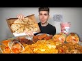 GIANT Mexican Food Mukbang - Monster Quesadilla, Burrito, Tacos, Chipotle Nuggets, Elote +