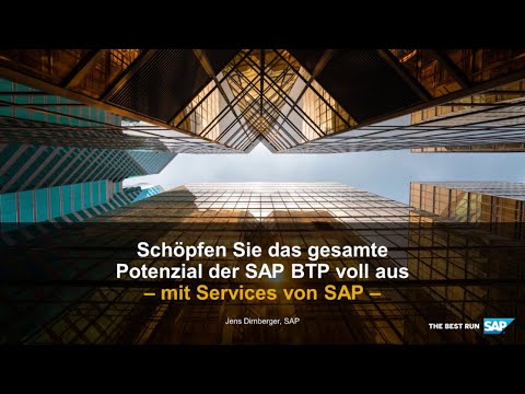 Schöpfen Sie das gesamte Potenzial der SAP BTP voll aus – mit Services von SAP