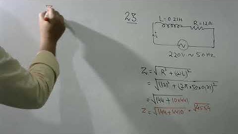 A 0.21 H inductor and a 12 Ω resistor are connected in series to a 220 V, 50 Hz A.C. source.