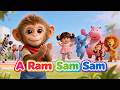 ए राम सम सम डांस सॉन्ग | एनिमल एक्शन और नर्सरी राइम्स | Bang Bang Monkey