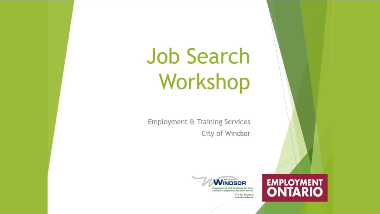 Employment and Training Services Job Search YouTube