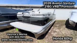 New 2026 Avalon Venture 2180 VRB (Versatile Rear Bench) - Pontoon