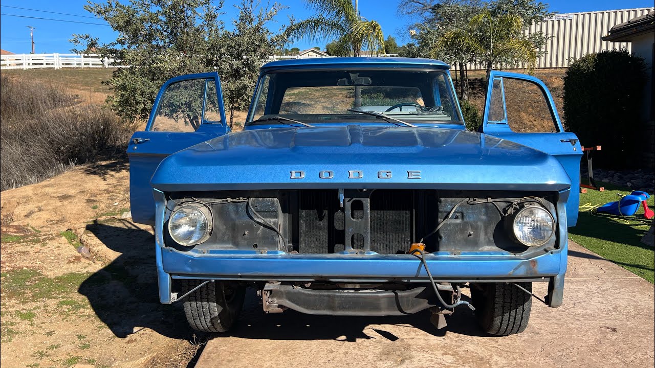 71 Dodge D100 Sweptline HEMI Swap - Day 5 - YouTube