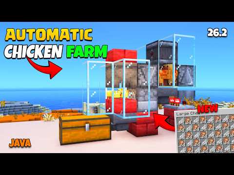 Easy Automatic Cooked NEW Chicken Farm Minecraft  26.2