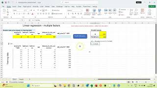 Excel UI + Python backend for Predictive Modeling | Multi-Factor Regression Demo