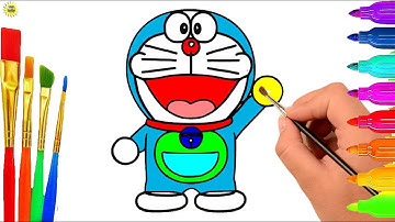 How to Draw Doraemon- Easy Step by Step Video Lesson-Video for diks