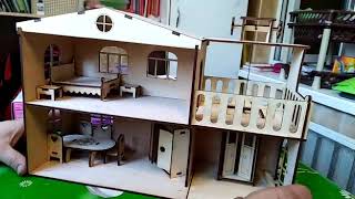 Сборка Деревянный 3Д пазл конструктор Игровой домик с лифтом и мебелью из Rozetka