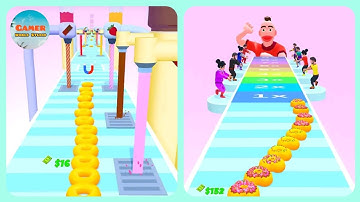 Donut Stack : Run Race 3D Gameplay iOS, Android  Walkthrough Mobile Game