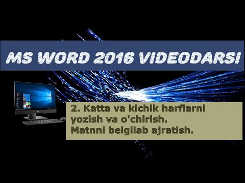 Video: Word Online-dagi barcha harflarni qanday qilib bosh harf bilan yozish mumkin?