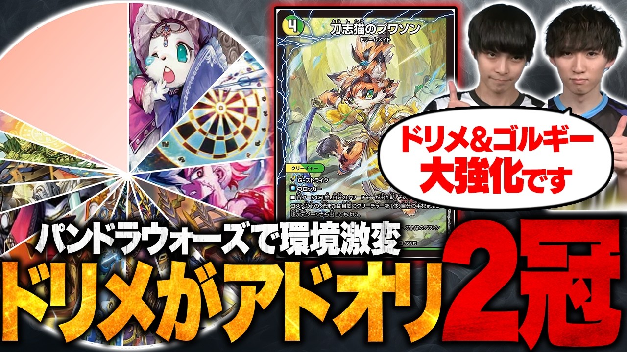 【TopTier通信】パンドラウォーズでドリメがアドオリ両方で躍進。発売直後における新カードたちの影響を語ります。【TopTier / デュエマ】