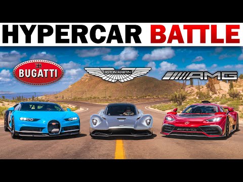 Forza Horizon 5 | Bugatti Chiron VS Aston Martin Valhalla VS Mercedes AMG Project One | Hypercars!!!