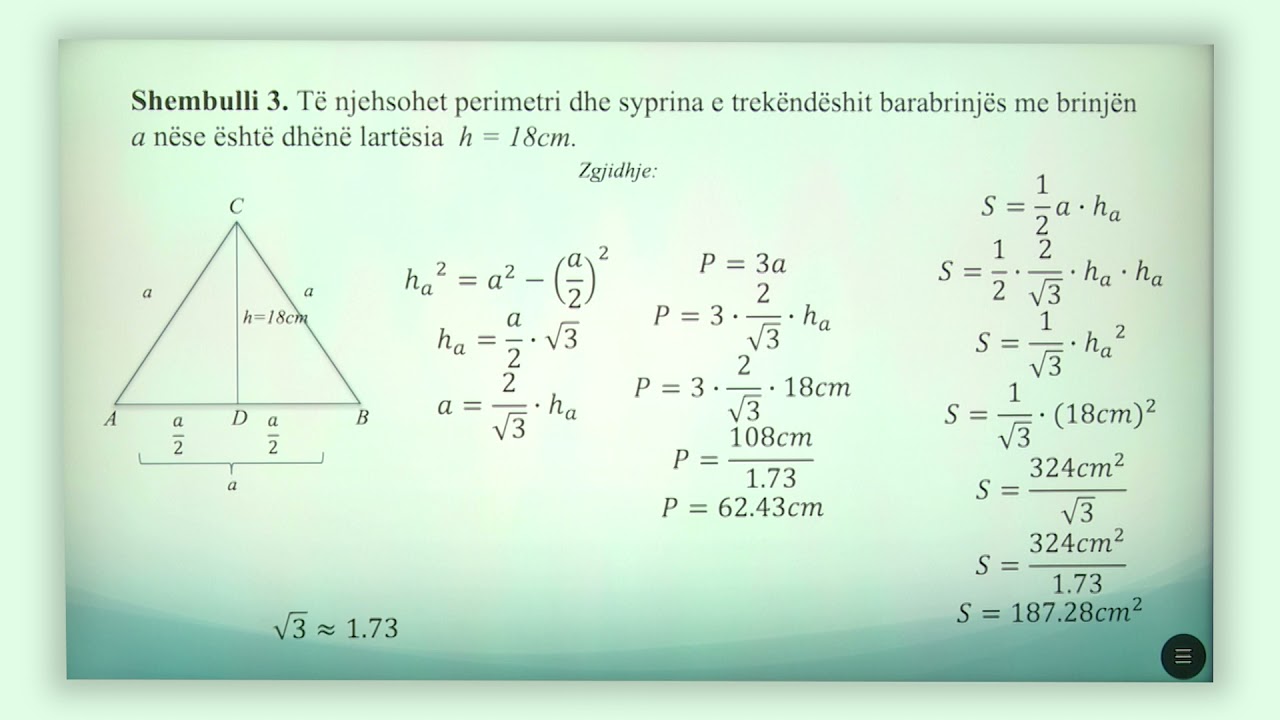 8 02 089 - Java 23 - Matematikë -  Zbatime të Teoremës së Pitagorës