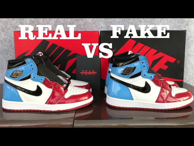 Real VS Fake Jordan 1 Retro High Fearless UNC Chicago 