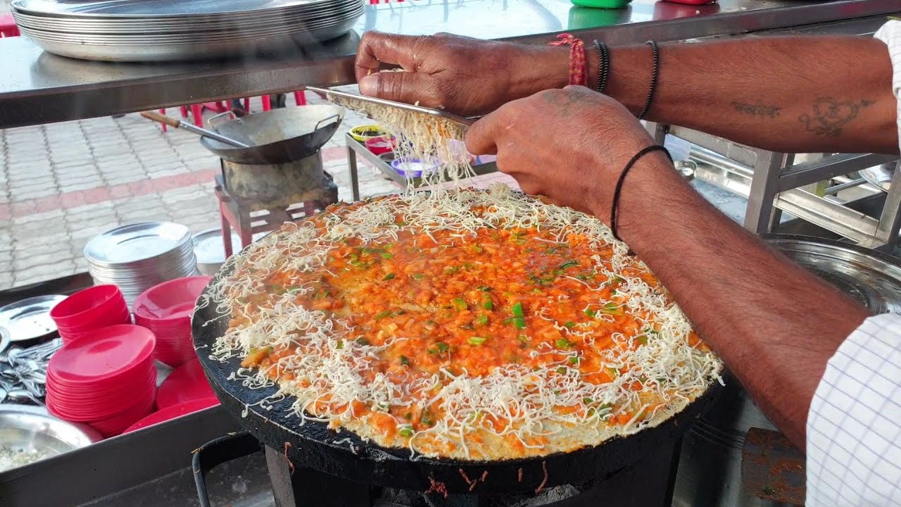 Cheese Loaded Jini Dosa Recipe || Mahesh Pav Bhaji Restaurant  || Hindi Recipe || Street Food India | Tasty Street Food