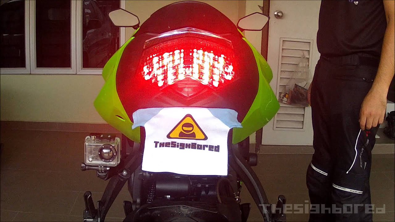 ♡ らいと＊ Kawasaki Ninja ZX-6R | OEM VS Custom LED tail light