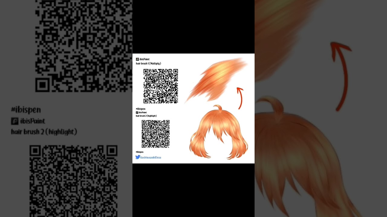 коды на волосы, в ibisPaint 
