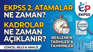 Ekpss 2. Tercihler ne zaman yapılır -ekpss atama kadroları Update