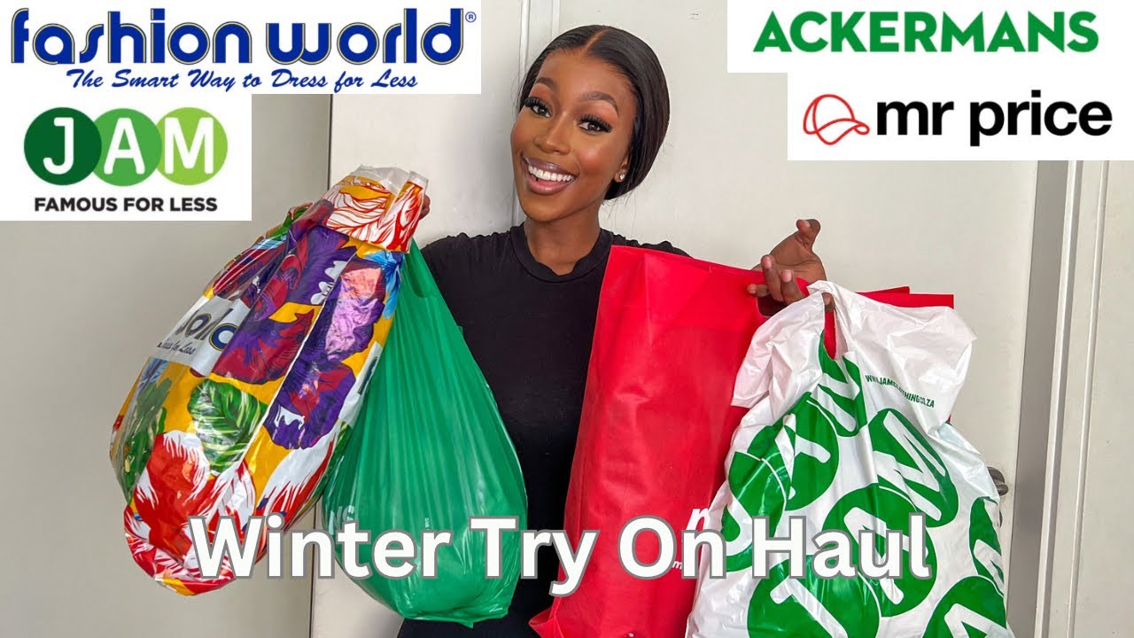 WINTER CLOTHES TRY ON HAUL 2024 FASHION WORLD CLOTHING MR PRICEACKERMANS CLOTHING JAM