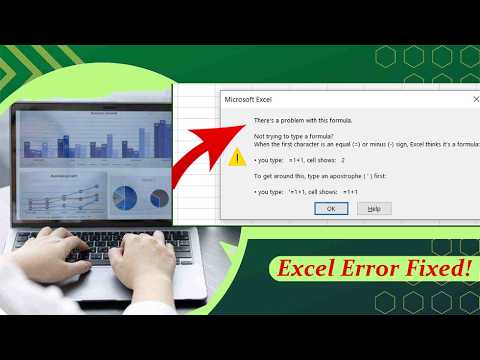EASY FIXES "There's a Problem With This Formula" Excel Error | Excel Tech & Tricks
