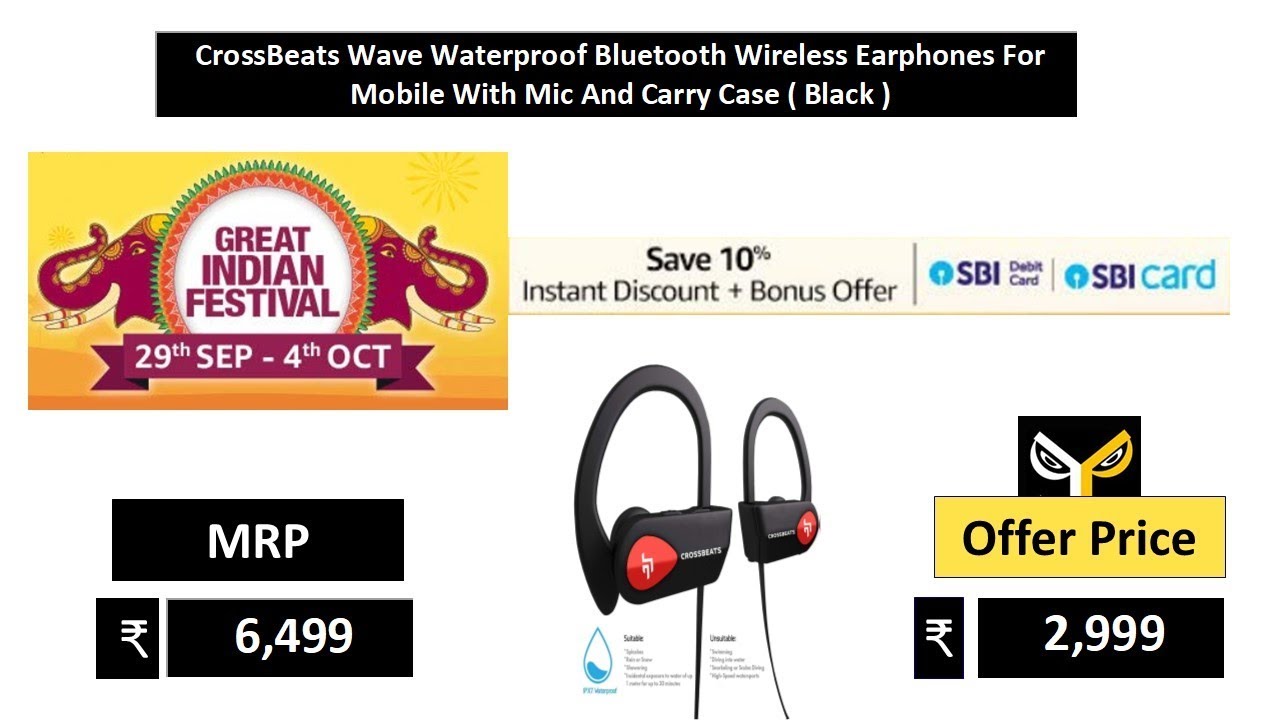 CrossBeats Wave Waterproof Bluetooth 