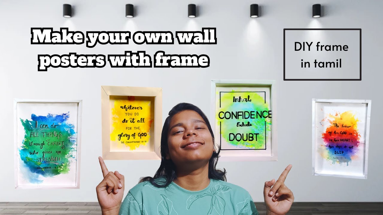Poster Making Frame diy photo frame | DIY wall posters with frame. #easypaperframe # ...
