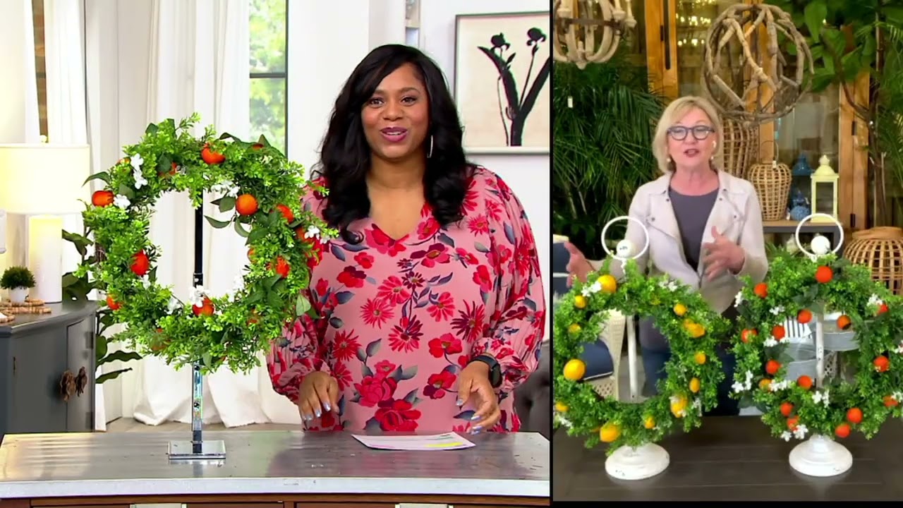 Barbara King 22" Faux Citrus Fruit Wreath on QVC