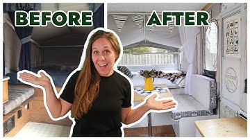 Budget-Friendly Pop Up Camper Renovation Tour - Must See 1993 Starcraft Pop Up Camper Remodel