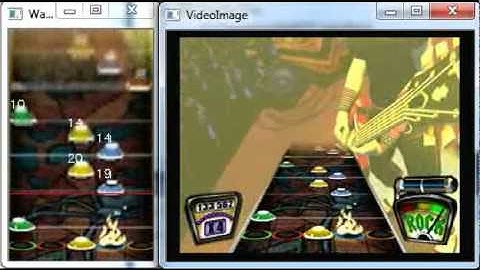 Autonomously Playing Guitar Hero using Simulated PS2 Controller+OpenCV