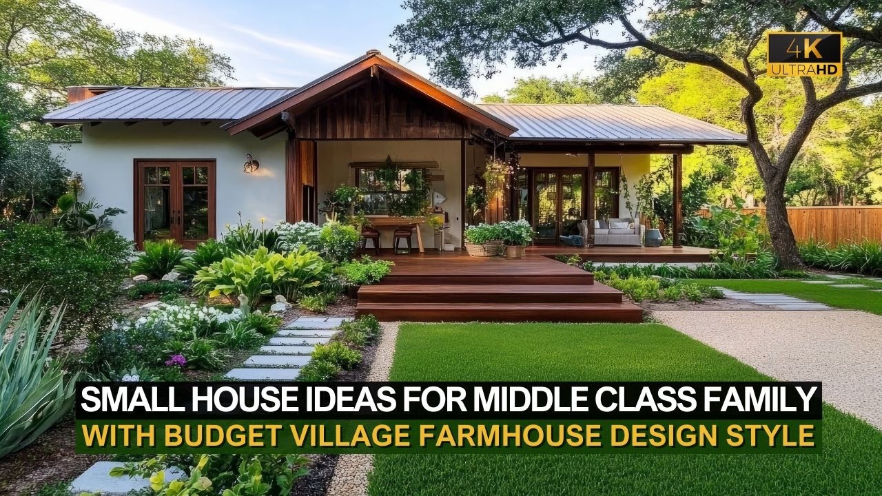 Small House Design Ideas for Middle Class Family with Budget Village Farmhouse Style