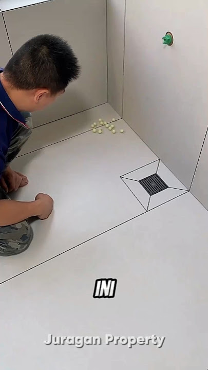 Menguji kemiringan lantai kamar mandi #construction #fyp #fypshort #short