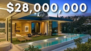 Inside a $28,000,000 Hollywood Modern Mansion with INFINITI EDGE POOL | Mengunjungi rumah mewah