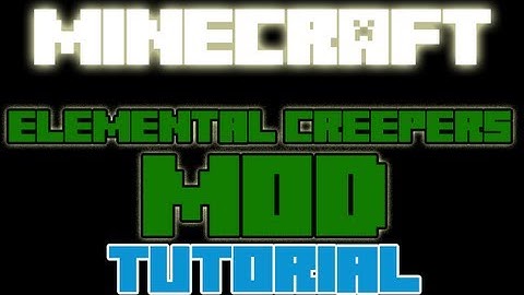How to install ELEMENTAL CREEPERS! (1.5.1)