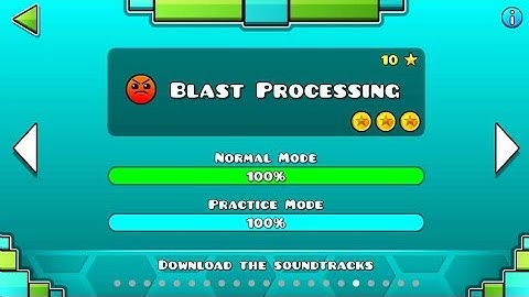 Geometry Dash - Blast Processing 100% COMPLETE 3 COINS!!!