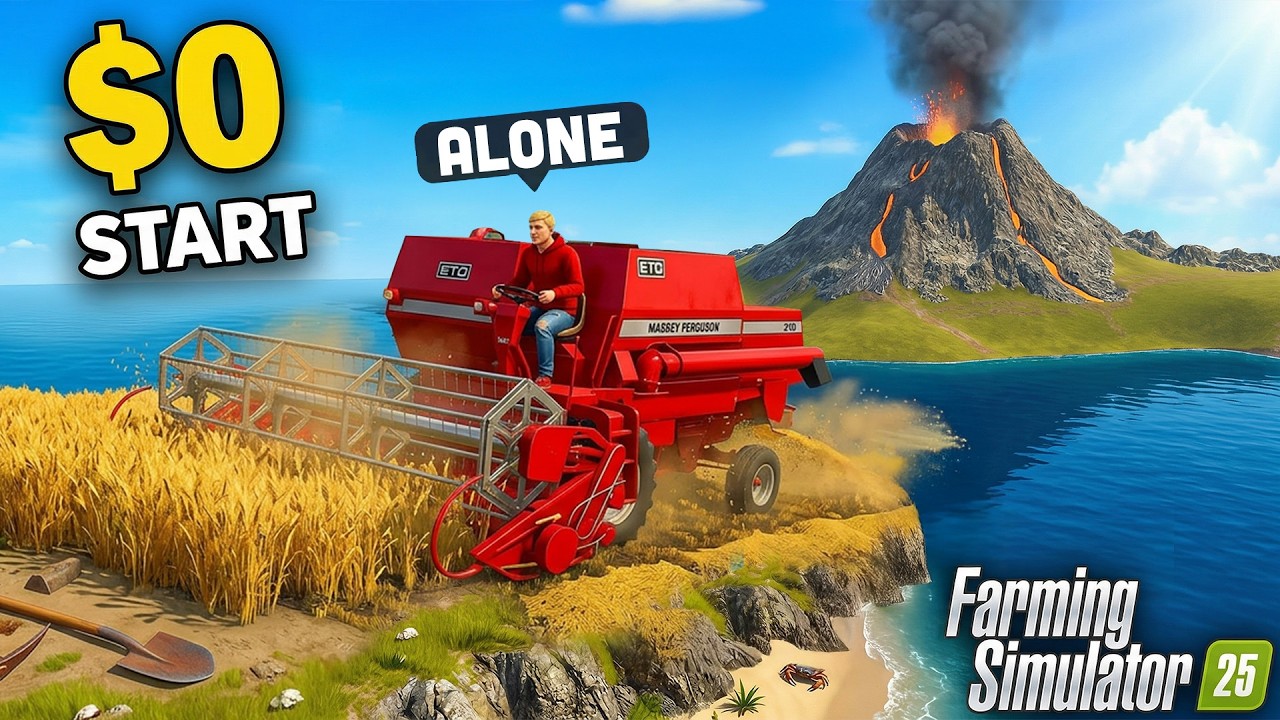 I Spent 150 Days on Volcano Island…  with 0$  ❌ 🚜