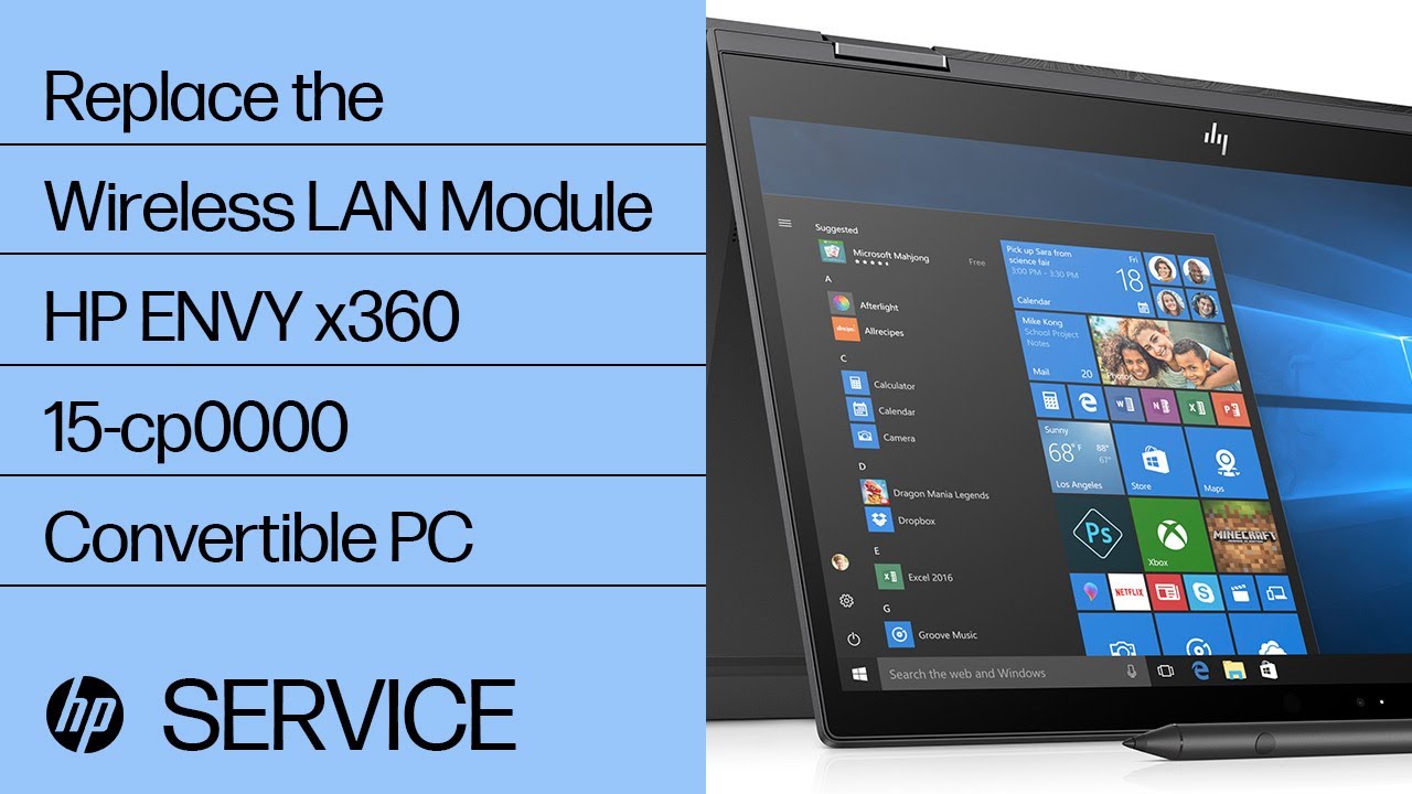 how to change wifi password How to Replace the Wireless LAN Module | HP ENVY x360 15-cp0000 Convertible PC