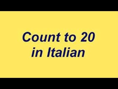Italian Numbers 1-20