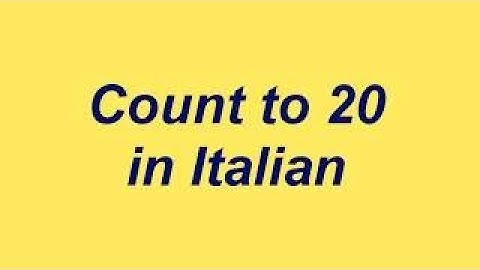 Italian Numbers 1-20 - Count to 20 song